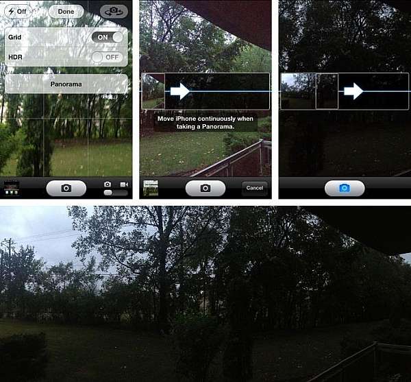 iOS 6 ile birlikte gelen panoramik fotoğraf çekimi